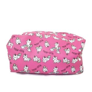 Pink Meow-gical Kitten Unicorn Zipper MakeUp Bag